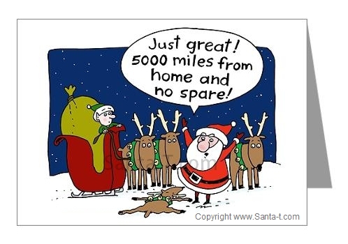 Funny Santa Greeting Card, Santa Joke Christmas Card