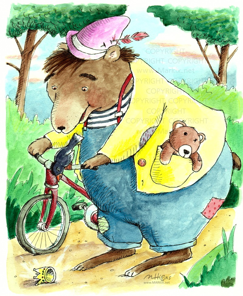 The Bird and the Bear. illustration by Mark A. Hicks